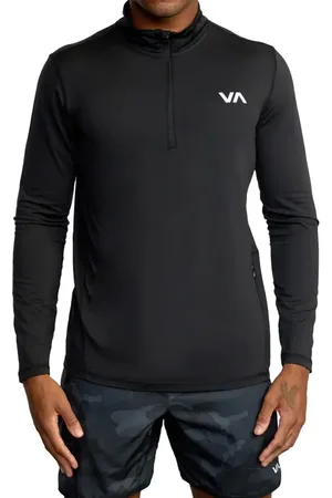 RVCA Recycled Polyester Blend Quarter Zip Pullover in at Nordstrom, Size Small