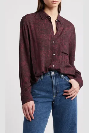 Rails Josephine Snakeskin Print Button-Up Shirt in at Nordstrom, Size Small