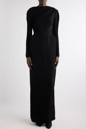 Balenciaga Padded Long Sleeve Jersey Gown in at Nordstrom, Size 10 Us