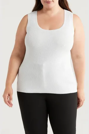 Tahari ASL Metallic Sweater Tank in at Nordstrom, Size 1X
