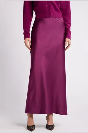 Open Edit Bias Cut Maxi Skirt in at Nordstrom, Size Small