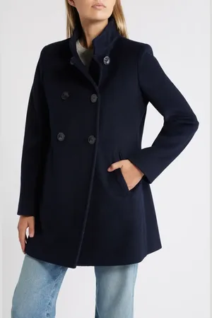 Sam Edelman Double Breasted Stand Collar Coat in at Nordstrom, Size 12