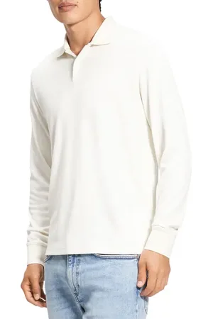 THEORY Goris Anemone Milano Long Sleeve Polo in at Nordstrom, Size Small