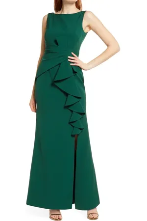 Eliza J Ruffle Front Gown in at Nordstrom, Size 2