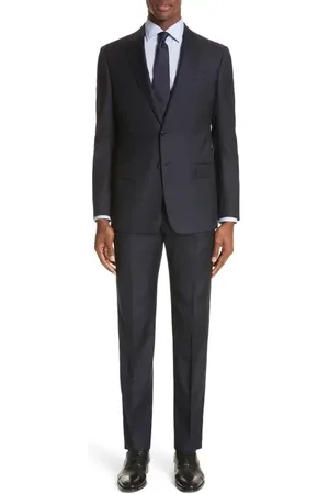 Emporio Armani Trim Fit Solid Wool Suit in at Nordstrom, Size 38 Us