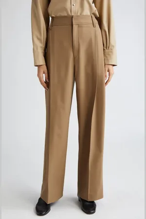 MARIA MCMANUS Pleat Front Organic Cotton Trousers in at Nordstrom, Size 4
