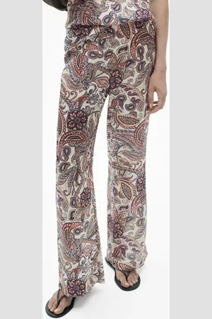 MANGO Paisley Print Wide Leg Pants in at Nordstrom, Size X-Small