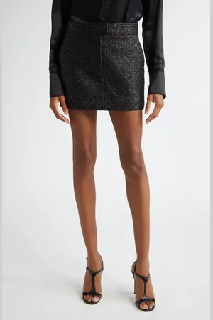 Tom Ford Origami Metallic Tweed Miniskirt in at Nordstrom, Size 0 Us