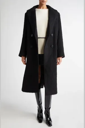 Stand Studio Essa Double Breasted Wool Blend Coat in at Nordstrom, Size 6 Us