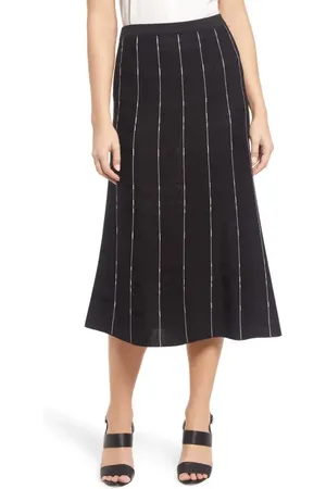 Ming Wang Stripe Stitch A-Line Skirt in at Nordstrom, Size X-Small