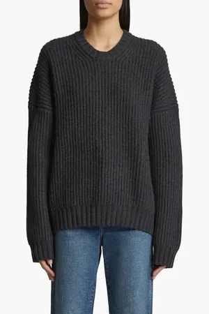 Khaite Manuela Cashmere Rib Crewneck Sweater in at Nordstrom, Size X-Small