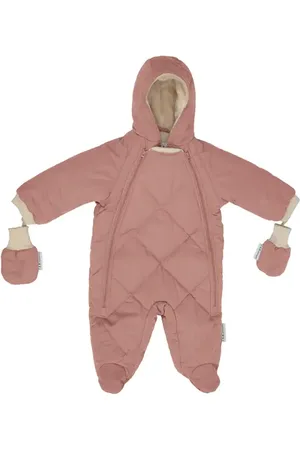 7 A.M. ENFANT Benji Water Repellent Hooded Snowsuit with Attached Mittens in at Nordstrom, Size 6-12M
