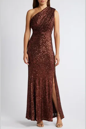Vince Camuto Sequin One-Shoulder Sheath Gown in at Nordstrom, Size 2