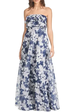 Sachin & Babi Frivolla Floral Strapless Organza Gown in at Nordstrom, Size 4