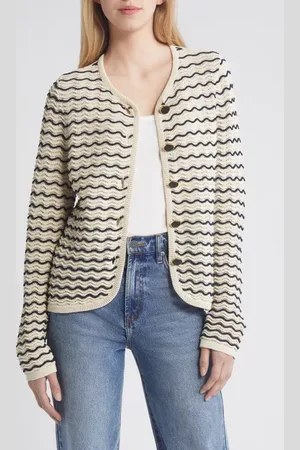 RAG&BONE Elisa Stripe Cardigan in at Nordstrom, Size Xx-Small