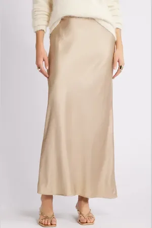 Open Edit Bias Cut Maxi Skirt in at Nordstrom, Size X-Small