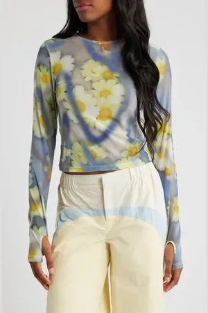 PUMA X Collina Strada Mesh Long Sleeve Top in at Nordstrom, Size X-Large