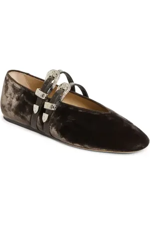 Le Monde Beryl Claudia Western Buckle Ballet Flat in at Nordstrom, Size 5.5Us