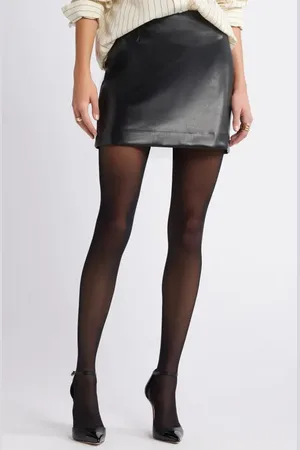 Open Edit Faux Leather Miniskirt in at Nordstrom, Size X-Large
