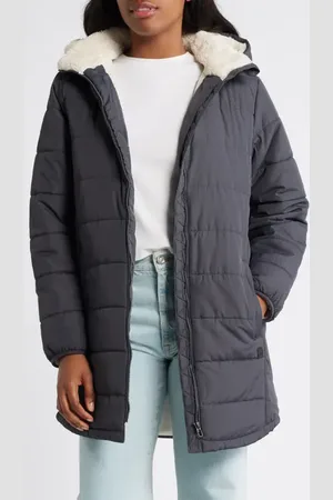 Rip Curl Anti-Series Anoeta Water Repellent Long Line Quilted Coat in at Nordstrom, Size X-Small