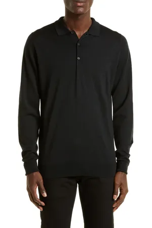 JOHN SMEDLEY Cotswold Wool Polo Sweater in at Nordstrom, Size Small