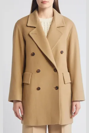 Fleurette Ross Double Breasted Wool Coat in at Nordstrom, Size 2