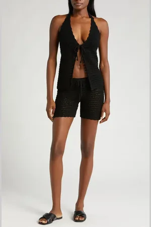 Capittana Nora Open Knit Cover-Up Shorts in at Nordstrom, Size X-Small