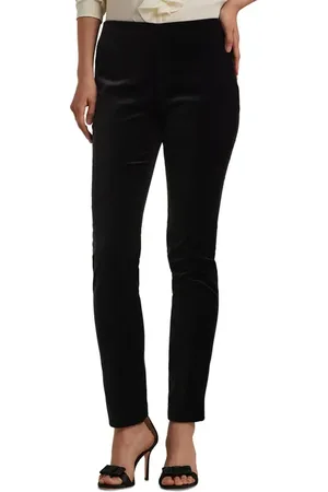 Ralph Lauren Stretch Velvet Skinny Pants in at Nordstrom, Size 6