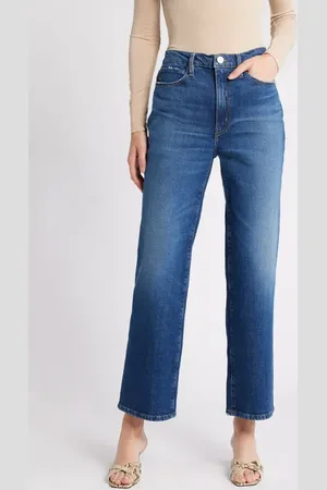 Frame Le Jane High Waist Ankle Straight Leg Jeans in at Nordstrom, Size 32