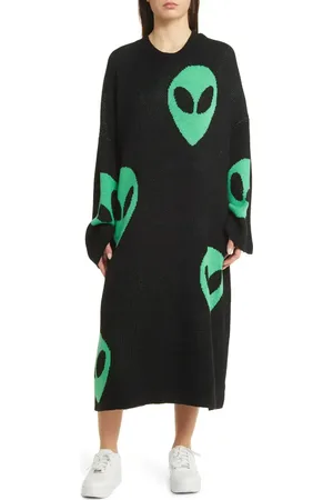 Dressed in Lala Literally Limitless Long Sleeve Oversize Sweater Dress in at Nordstrom, Size Small