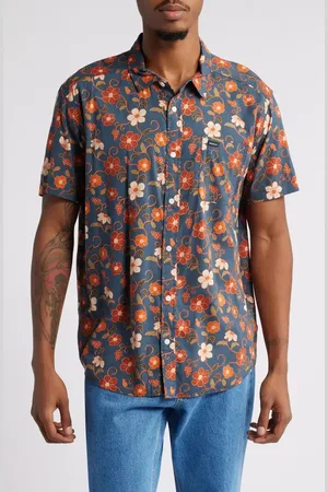 RVCA Anytime Short Sleeve Button-Up Shirt in at Nordstrom, Size Small
