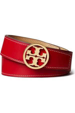 Tory Burch 1.5-Inch Miller Smooth Leather Reversible Logo Belt in at Nordstrom, Size Medium