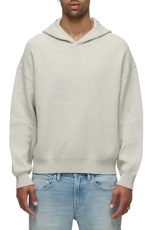 Hudson Cotton & Cashmere Double Knit Hoodie in at Nordstrom, Size Xx-Large