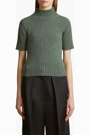 Khaite Talvi Cashmere Mock Neck Sweater in at Nordstrom, Size Small