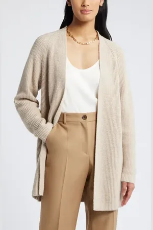 Nordstrom Rib Long Cardigan in at , Size Medium