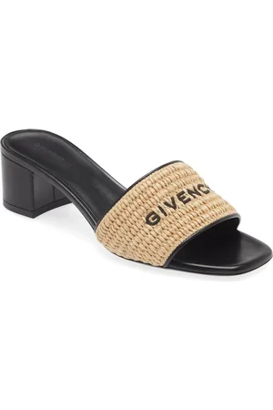 Givenchy Logo Raffia Slide Sandal in at Nordstrom, Size 5Us