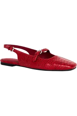Katy perry The Evie Snakeskin Embossed Slingback Flat in at Nordstrom, Size 7