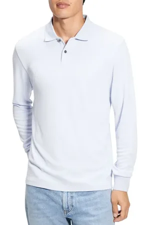 THEORY Goris Anemone Milano Long Sleeve Polo in at Nordstrom, Size Small