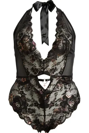 Coquette Lace Open Gusset Teddy in at Nordstrom