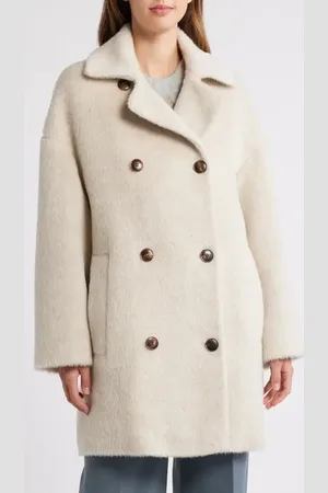 Fleurette Tedi Double Breasted Wool & Alpaca Coat in at Nordstrom, Size 12