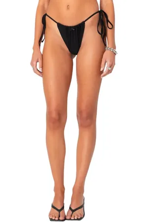 Edikted Darling Side Tie Bikini Bottoms in at Nordstrom, Size Medium