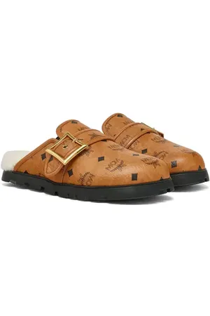 MCM Monogram Genuine Shearling Lined Mule in at Nordstrom, Size 7Us