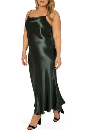 Standards & Practices Cowl Neck Satin Slipdress in at Nordstrom, Size 1X