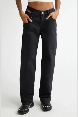 Alexander Wang Lace Undies Detail Nonstretch Jeans in at Nordstrom, Size 30