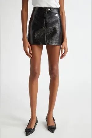 Courrèges Reedition Faux Leather Miniskirt in at Nordstrom, Size 2 Us