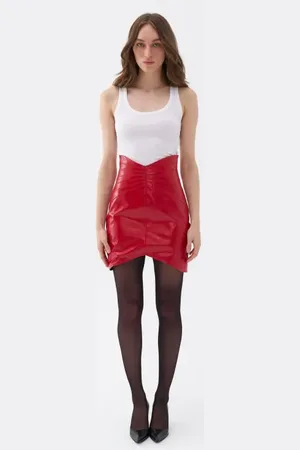 Nocturne Faux Patent Leather Mini Skirt in at Nordstrom, Size X-Small