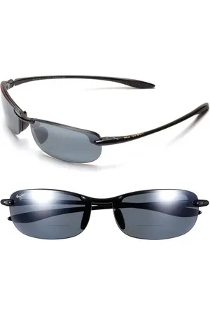 Maui Jim Makaha 64mm Polarized Oversize Round Sunglasses in at Nordstrom, Size +1.50