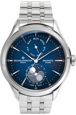 Baume & Mercier Clifton Automatic Moon Phase Bracelet Watch, 42mm in at Nordstrom