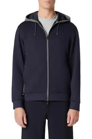 Bugatchi Full Zip Hoodie Jacket in at Nordstrom, Size Small