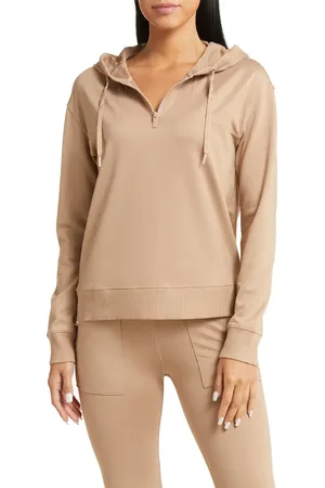 Travis Mathew Friday Ponte Half Zip Hoodie in at Nordstrom, Size Xxl